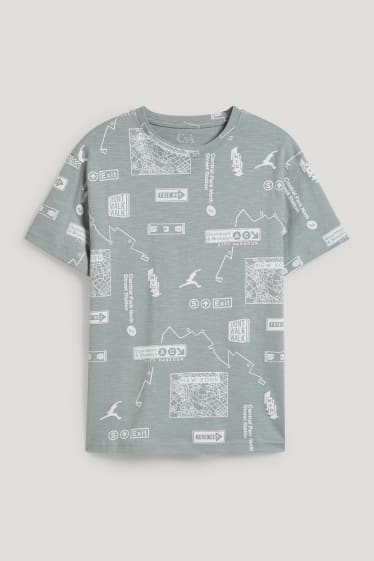 Reverskraag - T-shirt - mintgroen