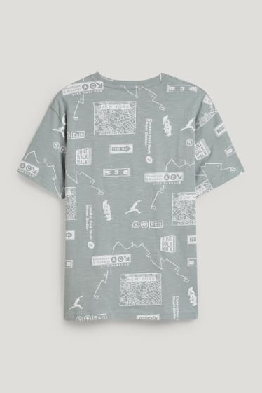 Reverskraag - T-shirt - mintgroen