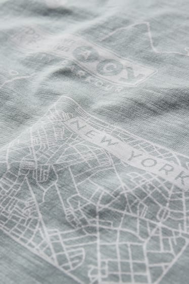 Reverskraag - T-shirt - mintgroen