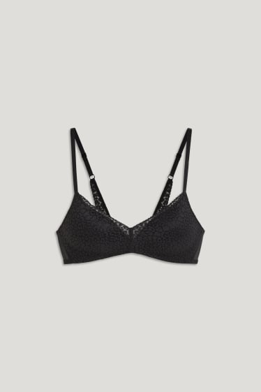 Femmes - Soutien-gorge sans armatures - ampliforme - noir