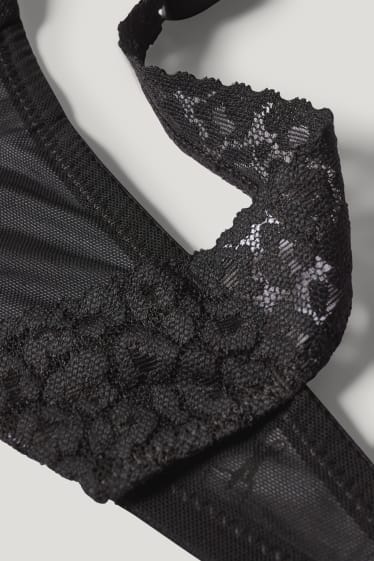 Femmes - Soutien-gorge sans armatures - ampliforme - noir