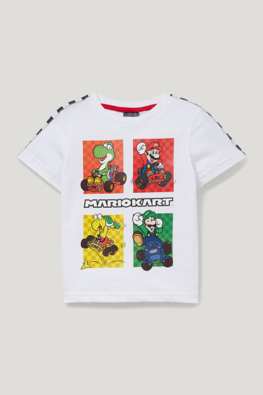 Batolata chlapci - Mario Kart - letní pyžamo - 2dílné - bílá