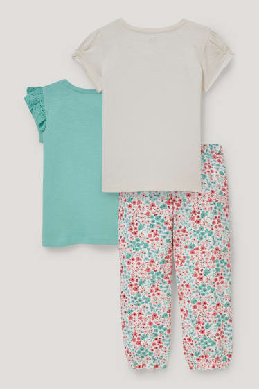 Exclusief online - Set - 2 T-shirts en broek - 3-delig - groen