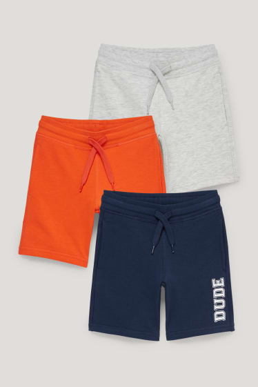 Online exclusive - Multipack of 3 - sweat bermuda shorts - dark blue