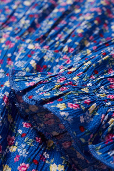 Clockhouse niñas - CLOCKHOUSE - vestido - con fibras de Livaeco™ - de flores - azul