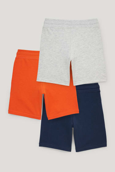 Online exclusive - Multipack of 3 - sweat bermuda shorts - dark blue