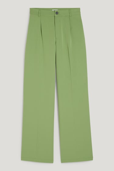 Clockhouse Girls - CLOCKHOUSE - pantaloni - a vita alta - gamba larga - verde chiaro