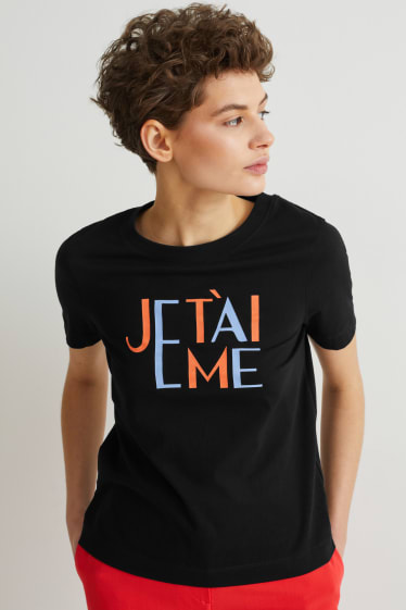 Dames - T-shirt - zwart