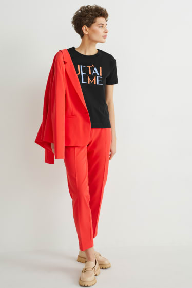 Dames - T-shirt - zwart
