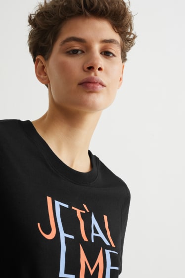 Dames - T-shirt - zwart