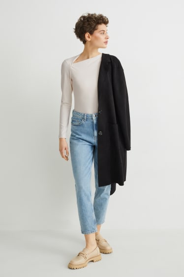 Dames - Longsleeve - crème wit