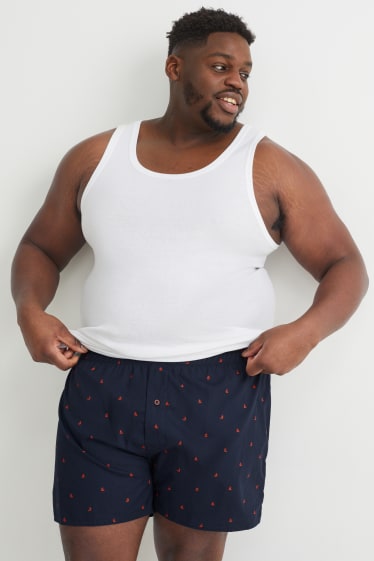 Herren XL - Multipack 2er - Boxershorts - gewebt - dunkelblau