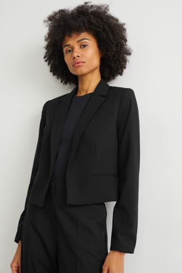 Dames - Blazer - regular fit - zwart