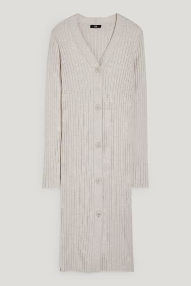 Damen - Strickkleid - hellbeige
