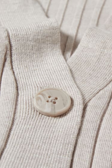 Damen - Strickkleid - hellbeige