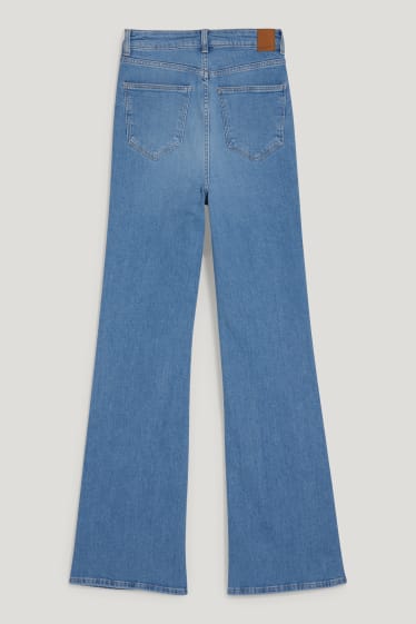 Damen - Flared Jeans - High Waist - jeans-hellblau