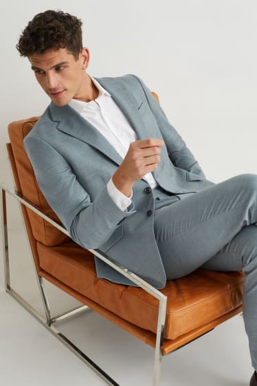 Hommes - Veste de costume - regular fit - Flex - 4 Way Stretch - vert