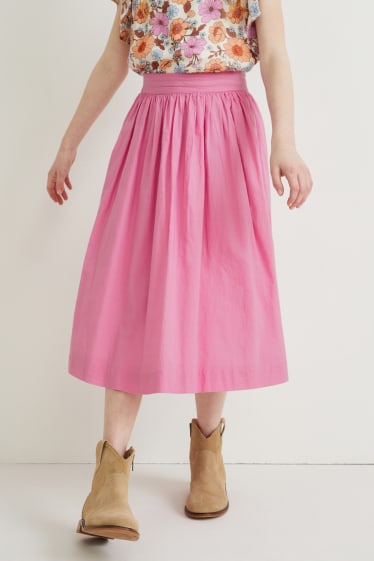Dívčí - Oboustranná sukně - světle fialová
