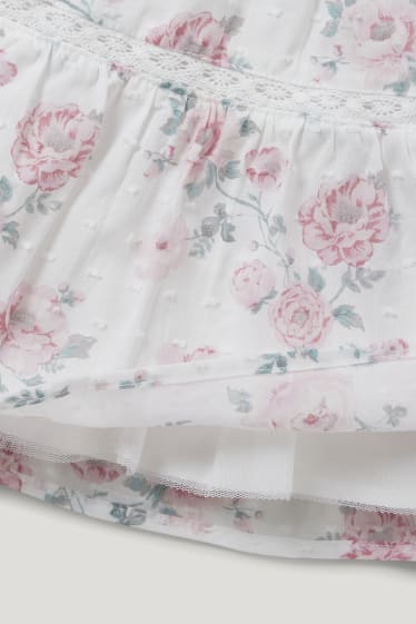 Baby Girls - Baby dress - floral - white