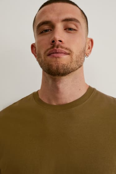 Bărbați - Tricou - bumbac organic - kaki