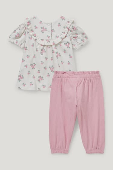 Baby Girls - Baby-Outfit - 2 teilig - cremeweiss