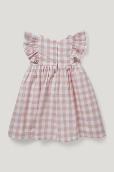 Baby Girls - Baby dress - check - rose