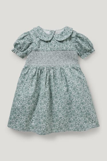 Baby Girls - Baby dress - floral - dark green / white