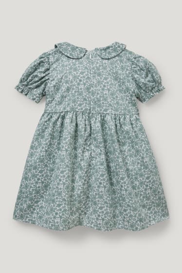 Baby Girls - Baby dress - floral - dark green / white