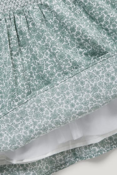 Baby Girls - Baby dress - floral - dark green / white