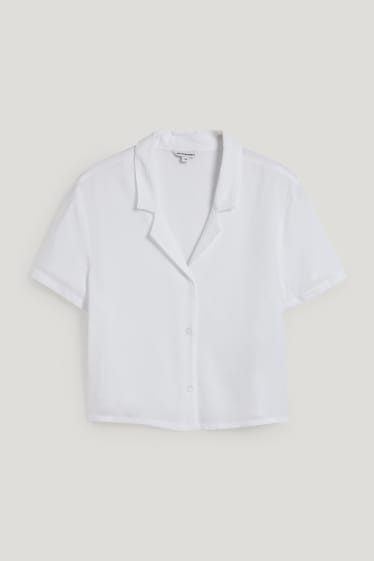 Clockhouse Girls - CLOCKHOUSE- blusa taglio corto - bianco