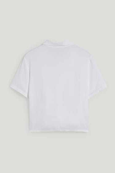 Clockhouse Girls - CLOCKHOUSE- blusa taglio corto - bianco