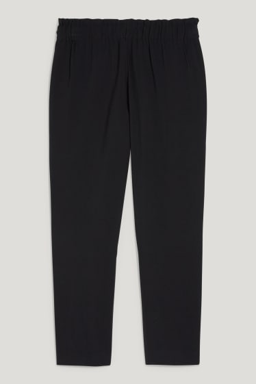 Kobiety - Spodnie materiałowe - wysoki stan - regular fit - czarny