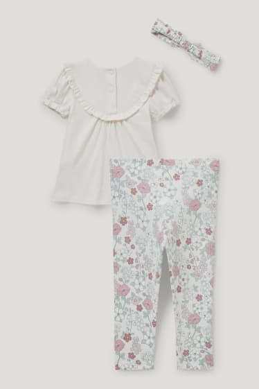Bébé filles - Ensemble bébé - 3 pièces - blanc crème