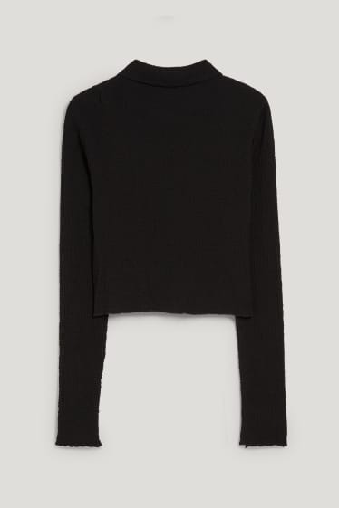 Clockhouse Girls - CLOCKHOUSE - blusa dal taglio corto - nero