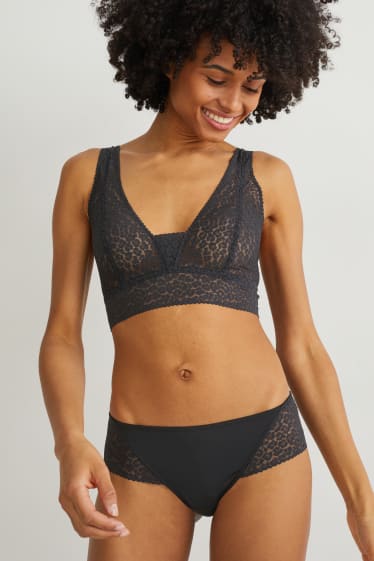 Dames - Bralette - zwart