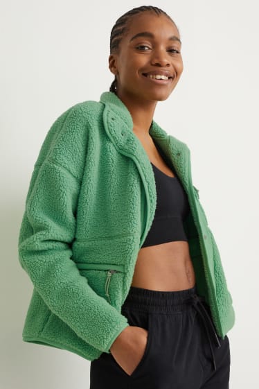 Femmes - Veste en peluche - vert clair