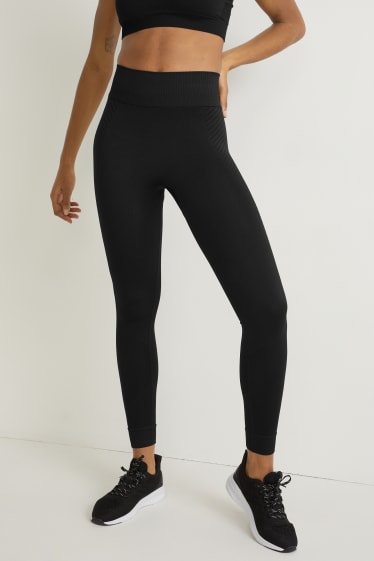 Mujer - Leggings - running - sin costuras - LYCRA® - negro