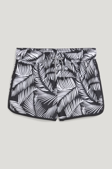 Filles - Short de bain - à motif - blanc / noir