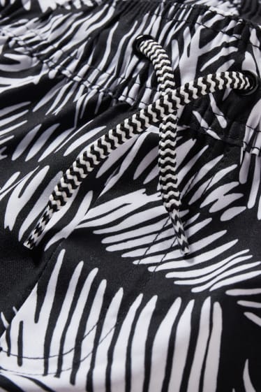 Filles - Short de bain - à motif - blanc / noir