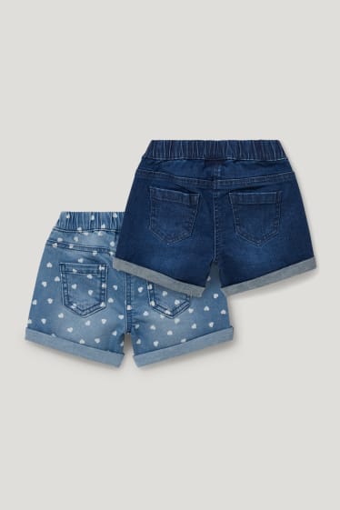 Nena petita - Paquet de 2 - pantalons curts texans - texà blau clar
