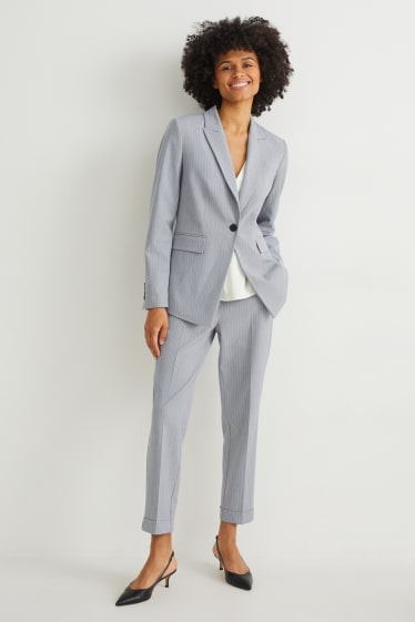 Dames - Business-blazer - regular fit - 4 Way Stretch - lichtgrijs