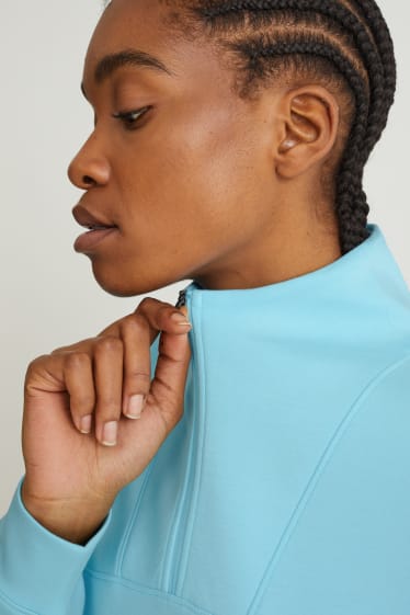Dames - Sweatshirt - met gerecycled polyester - lichtturquoise