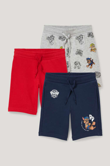 Toddler Boys - Multipack 3 buc. - Patrula cățelușilor - bermude din molton - gri deschis melanj