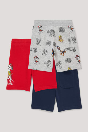 Toddler Boys - Multipack 3 buc. - Patrula cățelușilor - bermude din molton - gri deschis melanj
