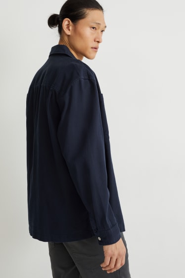 Hommes - Chemise - regular fit - col kent - bleu foncé