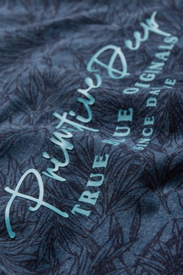 Heren - T-shirt - met gerecycled polyester - donkerblauw