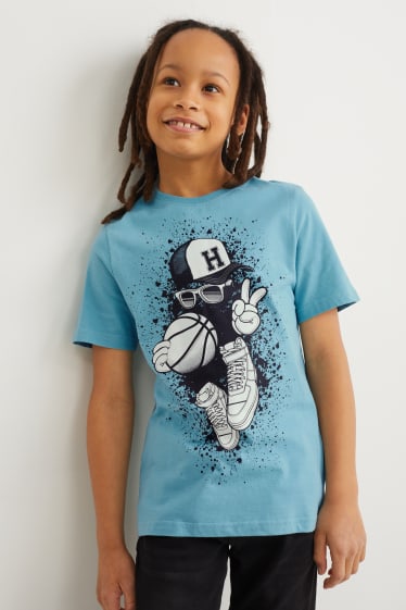 Garçons - Lot de 4 - T-shirts - bleu