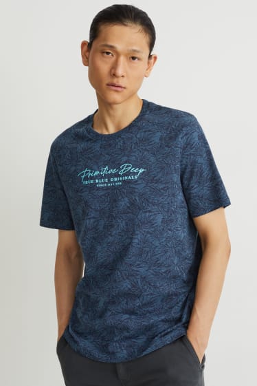Heren - T-shirt - met gerecycled polyester - donkerblauw