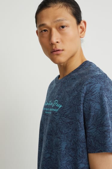 Heren - T-shirt - met gerecycled polyester - donkerblauw