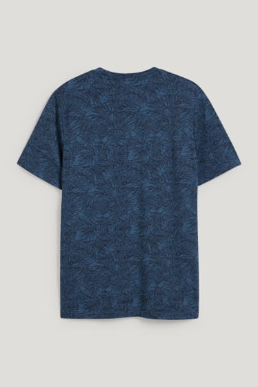 Heren - T-shirt - met gerecycled polyester - donkerblauw